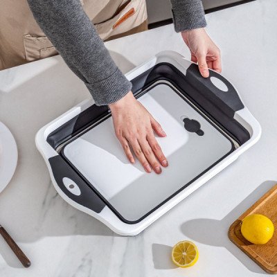2in1 Foldable Basket & Cutting Board | Cozyforu Mauritius
