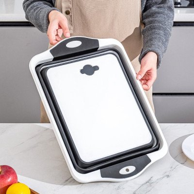2in1 Foldable Basket & Cutting Board | Cozyforu Mauritius
