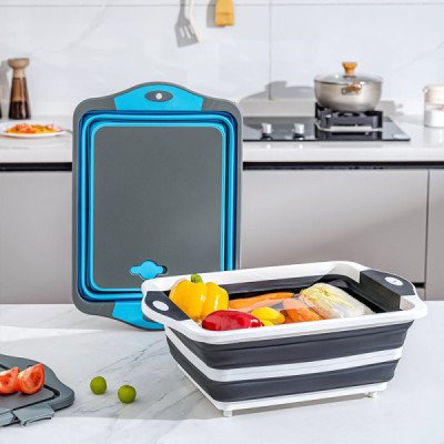2in1 Foldable Basket & Cutting Board | Cozyforu Mauritius