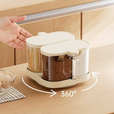 Rotating Spice Organizer 2-Compartment