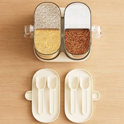 Rotating Spice Organizer 2-Compartment | Cozyforu Mauritius