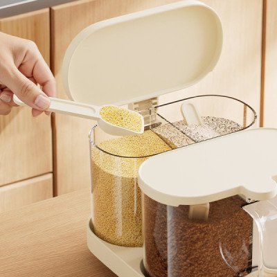 Rotating Spice Organizer 2-Compartment | Cozyforu Mauritius