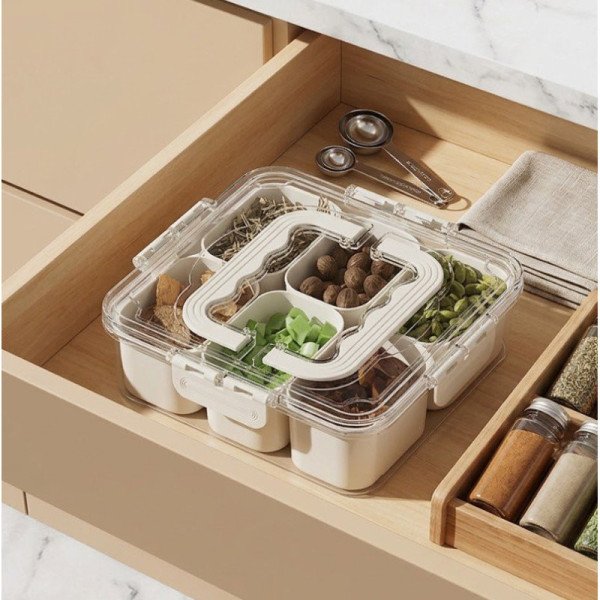 Spice Storage Box 6-Compartment
