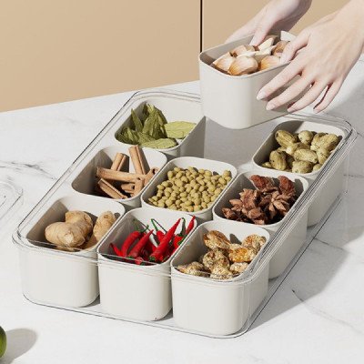 Spice Storage Box 9-Compartment | Cozyforu Mauritius