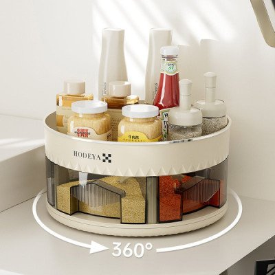 Rotable Countertop Spice Rack 2-Tier