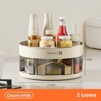 Rotable Countertop Spice Rack 2-Tier | Cozyforu Mauritius