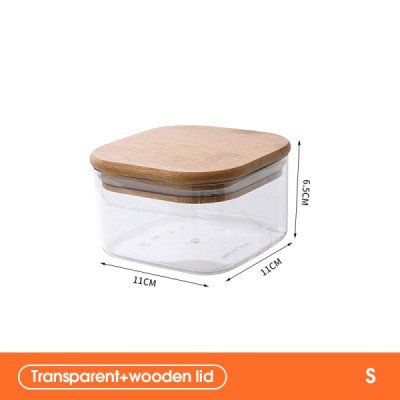 Airtight Jar with Wooden Lid 0.5L | Cozyforu Mauritius