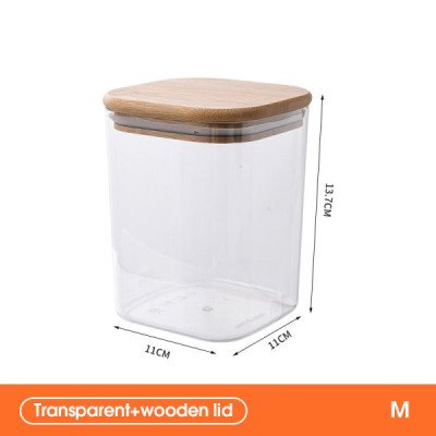 Airtight Jar with Wooden Lid 1.1L