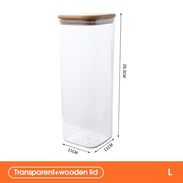 Airtight Jar with Wooden Lid 2.5L