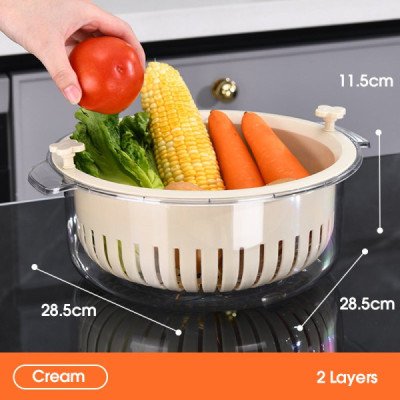 Kitchen Bowl with Colander Basket 9L | Cozyforu Mauritius