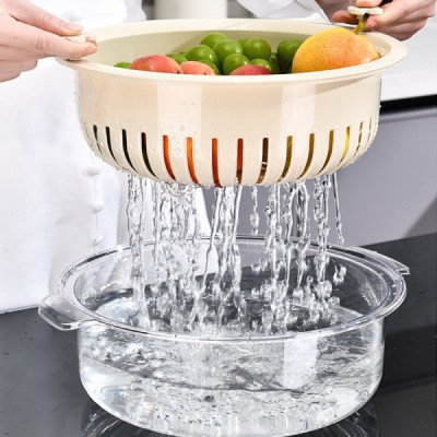 Kitchen Bowl with Colander Basket 9L | Cozyforu Mauritius