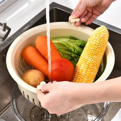 Kitchen Bowl with Colander Basket 9L | Cozyforu Mauritius