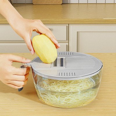 3-in-1 Salad Drainer with Slicer 5L | Cozyforu Mauritius
