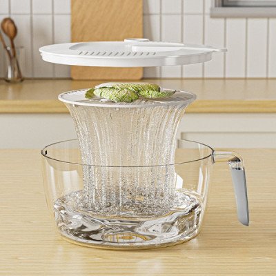 3-in-1 Salad Drainer with Slicer 5L | Cozyforu Mauritius