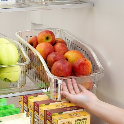 Clear Refrigerator Drawer Bin