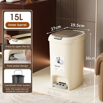 Double-way Opening Trash Can 15L | Cozyforu Mauritius