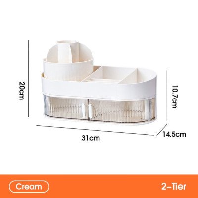 Makeup & Cosmetic Organizer 2-Tier | Cozyforu Mauritius
