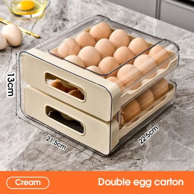 Refrigerator Egg Storage Box 2-Tier | Cozyforu Mauritius