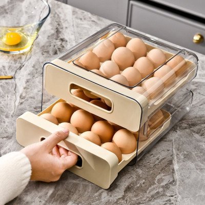 Refrigerator Egg Storage Box 2-Tier | Cozyforu Mauritius