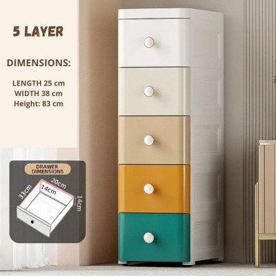 Compact 5-Drawer Cabinet | Cozyforu Mauritius